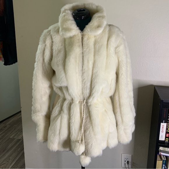 Scandinavian Faux Fur Vintage Coat - Picture 1 of 9